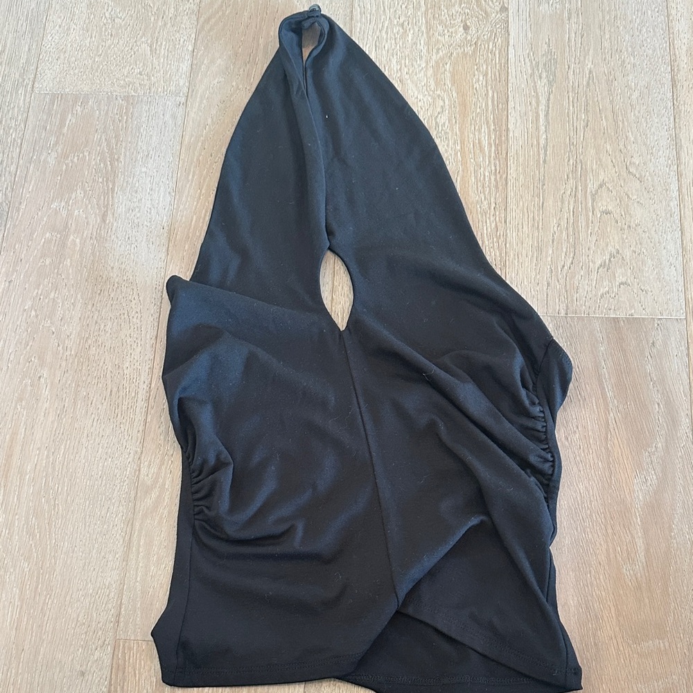 Black Halter Top low back